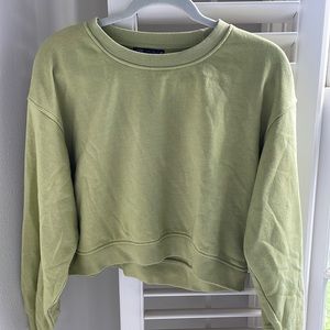 Zara Green Sweatshirt Slightly Cropped M